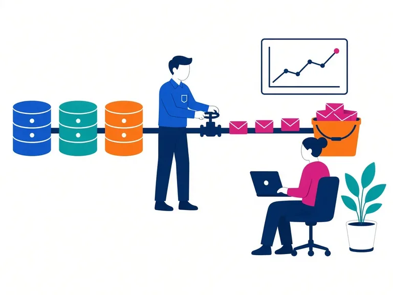 Databases and message pipeline to object storage
