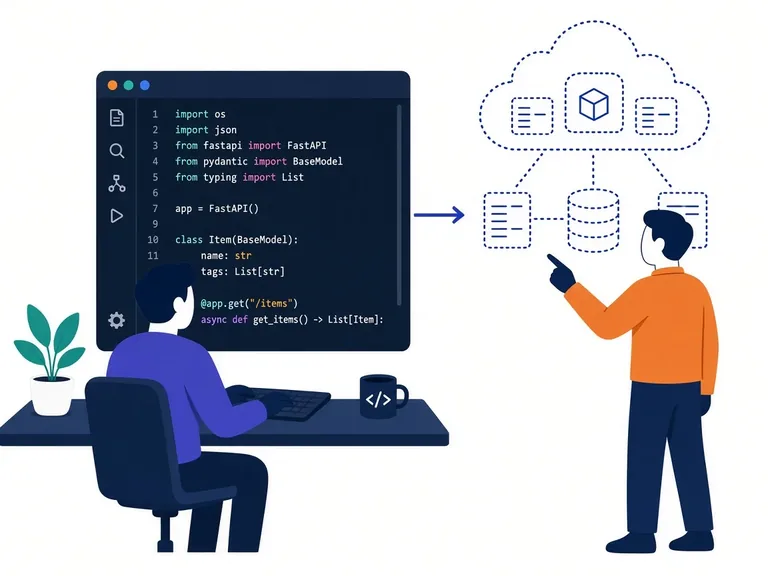 Code editor generating an infrastructure blueprint