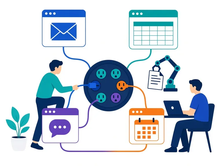 Integration hub connecting business applications